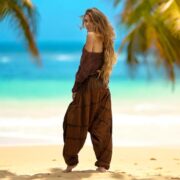 Spiritu Bliss – Handmade Cotton Boho Harem Pants | Unisex Patchwork Festival Clothing, Plus Size Inclusive Loungewear | Gift for Him or Her - Image 10