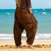 Spiritu Bliss – Handmade Cotton Boho Harem Pants | Unisex Patchwork Festival Clothing, Plus Size Inclusive Loungewear | Gift for Him or Her - Image 8