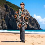 Velvet Kimono Jacket: Onyx Mandala Duster Coat, Plus Size Boho Outerwear - Mei - Image 8