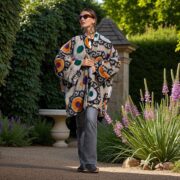 Velvet Kimono Jacket: Onyx Mandala Duster Coat, Plus Size Boho Outerwear - Mei - Image 5