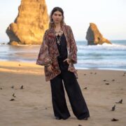 Handcrafted Cotton Velvet Kimono: Boho Chic Style Jacket - Mei - Image 7