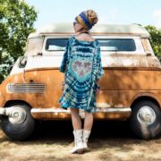 Plus Size Boho Tie Dye Caftan: Handmade Cotton Tunic Dress - Ninive - Image 7