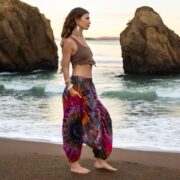 Tie Dye Harem Pants: Sunset Bloom Cotton Boho Festival Trousers - Spiritu - Image 9