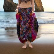 Tie Dye Harem Pants: Sunset Bloom Cotton Boho Festival Trousers - Spiritu - Image 10