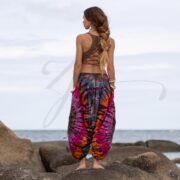 Tie Dye Harem Pants: Sunset Bloom Cotton Boho Festival Trousers - Spiritu - Image 3