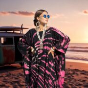 Plus Size Tie-Dye Jumpsuit: Boho Harem Romper - Ravenberry Crush - Sadie - Image 6