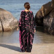 Plus Size Tie-Dye Jumpsuit: Boho Harem Romper - Ravenberry Crush - Sadie - Image 3