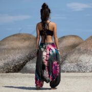 Tie Dye Harem Pants: Boho Festival Cotton Trousers - Plus Size - Vibra - Image 3