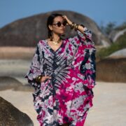 Cleo Tiedye Tunic - Boho Chic |Rainbow Colors | Artistic Tiedye Cover | Festival-Ready | Bright Psychedelic Statement | Plus Size Inclusive - Image 4