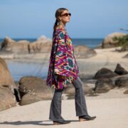 Amethyst Ikat Velvet Kimono Duster | Boho Luxe Jacket – Mei by ZinniaPearl - Image 2