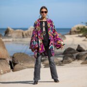 Amethyst Ikat Velvet Kimono Duster | Boho Luxe Jacket – Mei by ZinniaPearl - Image 5