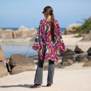 Amethyst Ikat Velvet Kimono Duster | Boho Luxe Jacket – Mei by ZinniaPearl - Image 3