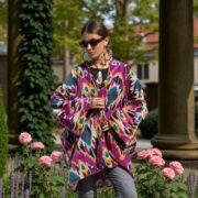 Amethyst Ikat Velvet Kimono Duster | Boho Luxe Jacket – Mei by ZinniaPearl - Image 6