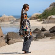 Onyx Mandala Velvet Kimono Jacket: Plus Size Boho Duster Coat - Mei - Image 6