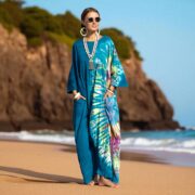 Plus Size Tie-Dye Cotton Harem Jumpsuit: Tideflower Boho Romper - Sadie - Image 7