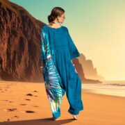 Plus Size Tie-Dye Cotton Harem Jumpsuit: Tideflower Boho Romper - Sadie - Image 8