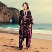 Plus Size Tie-Dye Jumpsuit: Boho Harem Romper - Ravenberry Crush - Sadie - Image 7