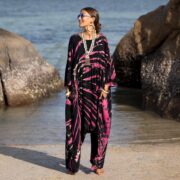 Plus Size Tie-Dye Jumpsuit: Boho Harem Romper - Ravenberry Crush - Sadie