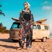 Plus Size Tie-Dye Cotton Jumpsuit: Boho Harem Romper, Festival Style - Sadie - Image 5