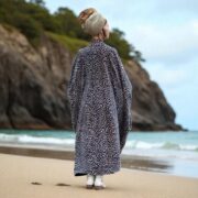 Plus Size Velvet Kimono Duster: Smokey Jaguar Boho Robe - Harper Jade - Image 3