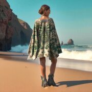 Plus Size Tie Dye Kimono Dress – Jungle Phoenix Boho Cotton Tunic, Hand-Dyed Festival Mini with Pockets & Wide Kimono Sleeves | Kumo Cosmic - Image 8