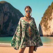 Plus Size Tie Dye Kimono Dress – Jungle Phoenix Boho Cotton Tunic, Hand-Dyed Festival Mini with Pockets & Wide Kimono Sleeves | Kumo Cosmic - Image 10