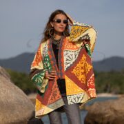 Cordelia Short Kimono Jacket – Embergrove Patchwork Embroidered Cutwork Coat - Image 4