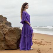 Radiant Amethyst Boho Bridal Gown | Plus Size Wedding Dress – Beata by ZinniaPearl - Image 7