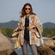 Cordelia Short Kimono Jacket – Embergrove Patchwork Embroidered Boho Festival Coat - Image 4