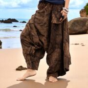 Boho Patchwork Harem Pants – Forest Ember Cotton Festival Trousers | Paloma - Image 10