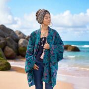 Handmade Velvet Kimono Jacket – Peacock Boho Coat | Mei by ZinniaPearl - Image 10