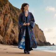 MAI Mystic Grove Velvet Kimono Duster | Boho Floral Long Jacket & Festival - Image 7