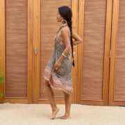 Bichi Sarong – Hand-Printed Boho Cotton Wrap with Shimmering Gold Foil | ZinniaPearl - Image 6