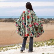 Reversible Sakura Garden Velvet Kimono | Boho Floral Duster Jacket – Mei by ZinniaPearl - Image 3