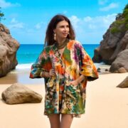 Plus Size Tie-Dye Tunic – Hand-Dyed Boho Babydoll Top with Peace Sign Motif | Sundancer - Image 10