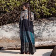 Upcycled Vintage Silk Kimono, Desert Moon Patchwork Duster Robe – Mai by ZinniaPearl - Image 3