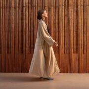 Boho Velvet Kimono Duster – Plus Size Festival Coat in Sandstone | Mai by ZinniaPearl - Image 6