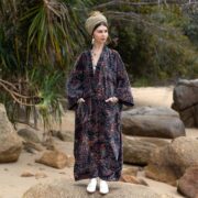 Plus Size Velvet Kimono Robe: Luna Paisley Boho Duster Jacket Harper J - Image 7