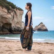 Boho Patchwork Harem Pants – Handmade Cotton Trousers | Spiritu in Cedar Drift - Image 9