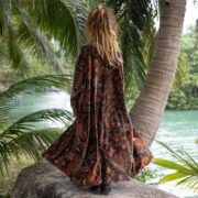 Boho Velvet Kimono Jacket – Maple Ember Plus Size Duster | ZinniaPearl Mai - Image 3