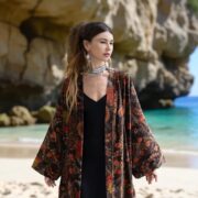 Boho Velvet Kimono Jacket – Maple Ember Plus Size Duster | ZinniaPearl Mai - Image 10