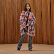 Dusty Rose Velvet Kimono | Reversible Floral Boho Coat, Cotton Lined Jacket – Mei by ZinniaPearl - Image 5