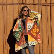 Cordelia Short Kimono Jacket – Embergrove Patchwork Embroidered Cutwork Coat - Image 6