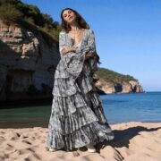 Monsoon Paisley Duster | Inclusive Boho Ruffle Robe – Bali by ZinniaPearl