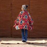 Sangria Ikat Velvet Kimono – Plus Size Boho Duster Jacket | Mei by ZinniaPearl - Image 7