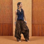Boho Patchwork Harem Pants – Forest Ember Cotton Festival Trousers | Paloma - Image 5