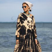 Starlit Gaze Tie-Dye Jumpsuit – Plus Size Cotton Harem Romper | Sadie by ZinniaPearl - Image 4