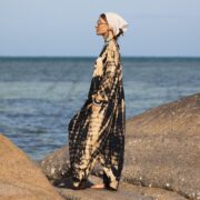 Starlit Gaze Tie-Dye Jumpsuit – Plus Size Cotton Harem Romper | Sadie by ZinniaPearl - Image 2