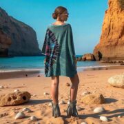 Plus Size Boho Tie-Dye Shirt | Galaxy Jade Festival Tunic Tee 1X–3X - Image 10