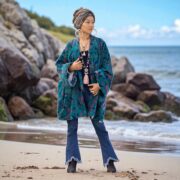 Handmade Velvet Kimono Jacket – Peacock Boho Coat | Mei by ZinniaPearl - Image 7